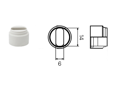 Уплотнитель греющего кабеля05.565.0883.0 - Уплотнитель для греющего кабеля, размер кабеля: 14 х 6 мм для установки в разъем RST Classic