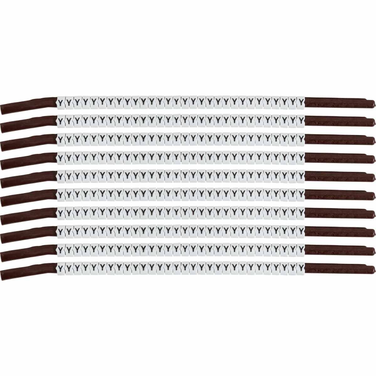 brd133934 - SCN-15-Y клипсы белые, 300шт/упак, для провода 3,8-4,6мм диаметра, легенда Y