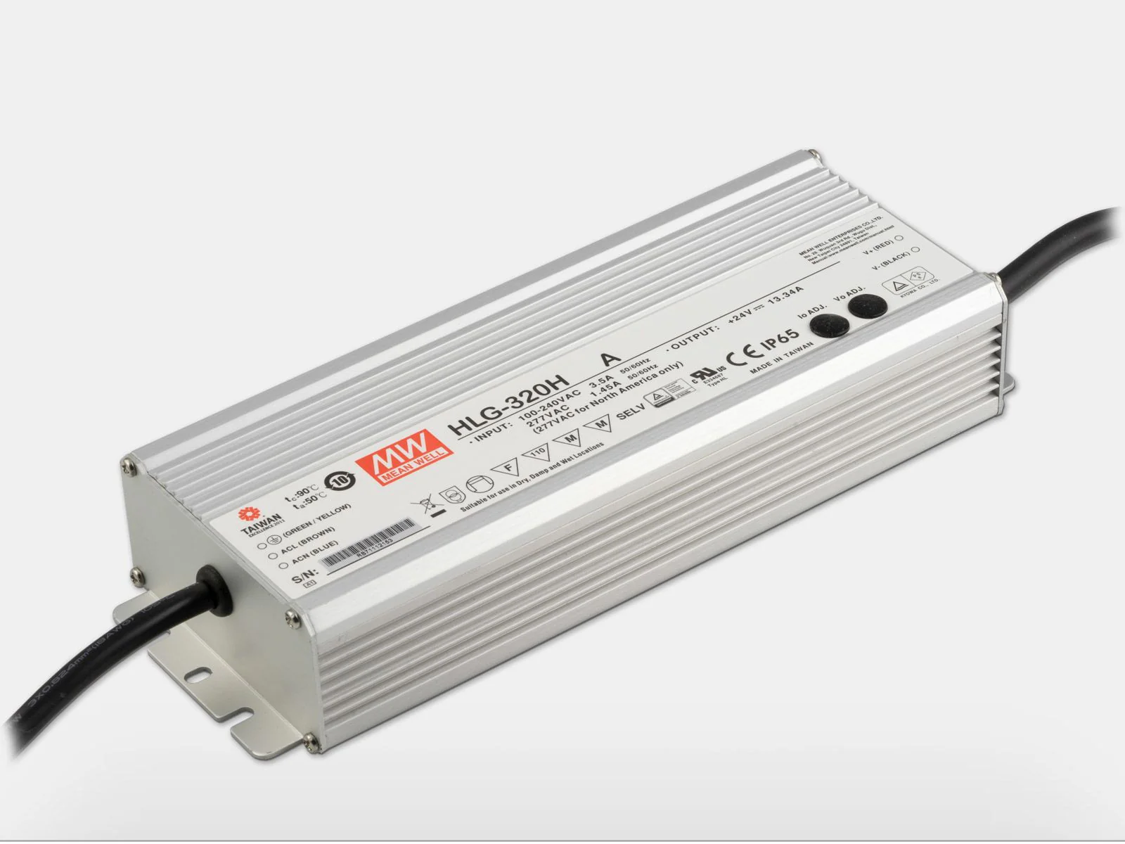 HLG-320H-54A - AC/DC драйвер электропитания светодиодов 321.3Вт Single 5-Pin