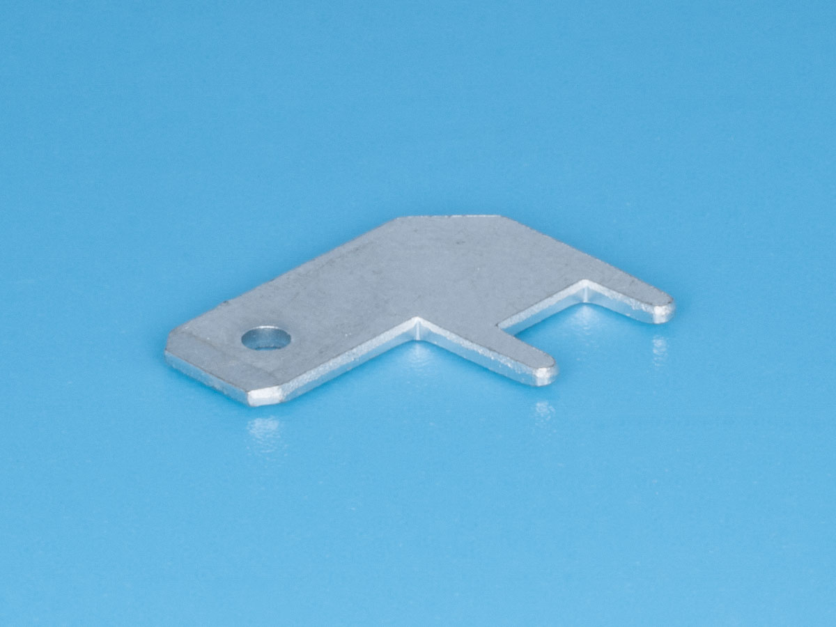 TA-4.9MR - Клемма ножевая 4,9мм, вилка на плату, прямой угол, кратно 100шт.