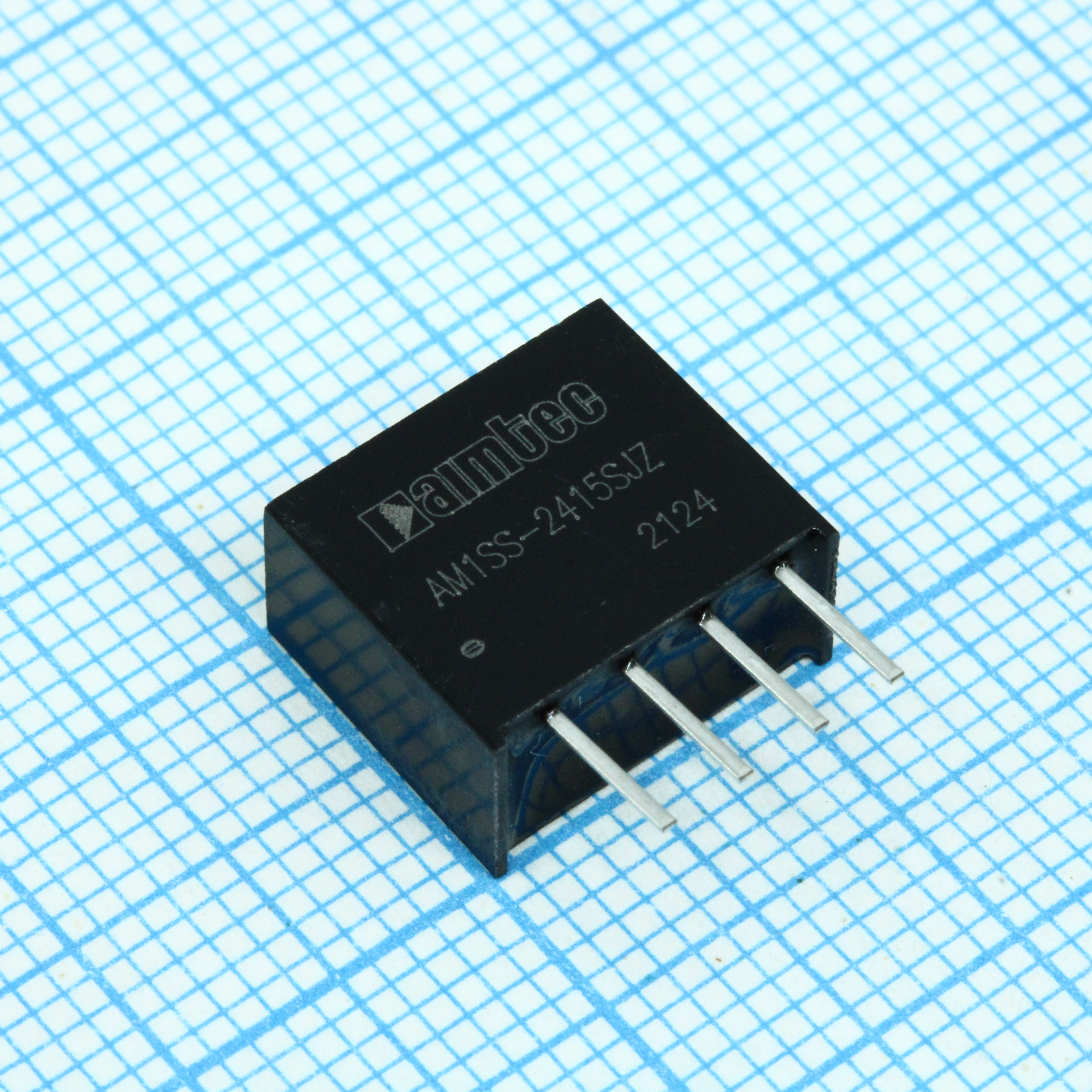 AM1SS-2415SJZ - DC/DC, 1Вт, вход 21.6…26.4В, выход 15В/0.007…0.067А, изоляция 1500В DC, КПД 81%, максимальная емкостная нагрузка не более 560мкФ, SIP4, 11.6x6x10.16мм, -40…105°C, пластик