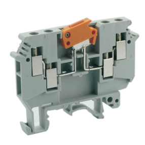 Клемма с ножевым размыкателем UKHV-4/2X2SK - Клемма с ножевым размыкателем, 4 точки подключения, тип фиксации провода: винтовой, номинальное сечение: 4 мм кв., 16A, 1000A, ширина: 6,2 мм, цвет: серый, тип монтажа: DIN 35