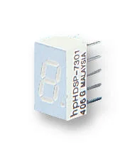 HDSP-7511 - Индикатор светодиодный 7-сегментный 7.6мм общий анод высокоэффективный красный десятичная точка справа