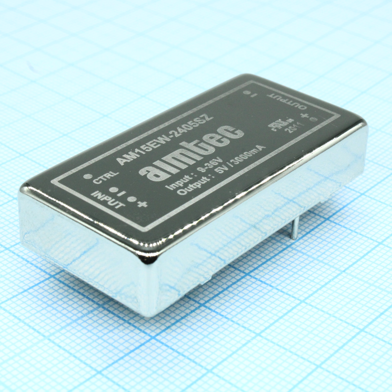 AM15EW-2405SZ - DC/DC, 15Вт, вход 9…36В, выход 5В/3А, изоляция 1500В DC, КПД 83%, максимальная емкостная нагрузка не более 3300мкФ, вход On/Off, 2x1", 50.8x25.4x10.16мм, -40…85°C, металл