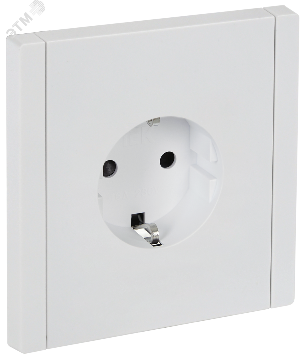 Розетка СП FORTE&PIANO FP213 16А с заземл. защ. шторки безвинт. крепл. бел. IEK FP-R14-16-1-K01