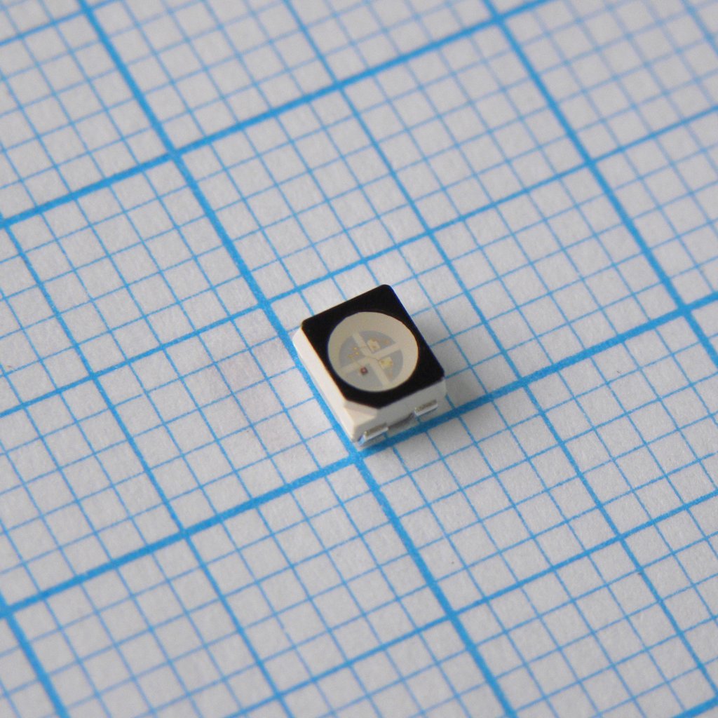 FYLS-3528RGBC - Светодиод smd 3,5х2,8мм/красный/625нм/200мкд - зеленый/520нм/800мкд - синий/470нм/250мкд/прозрачный/120°