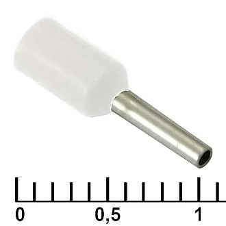 DN00506 WHITE (1X6MM) - Наконечник на кабель DN00506, белый, 1x6 мм