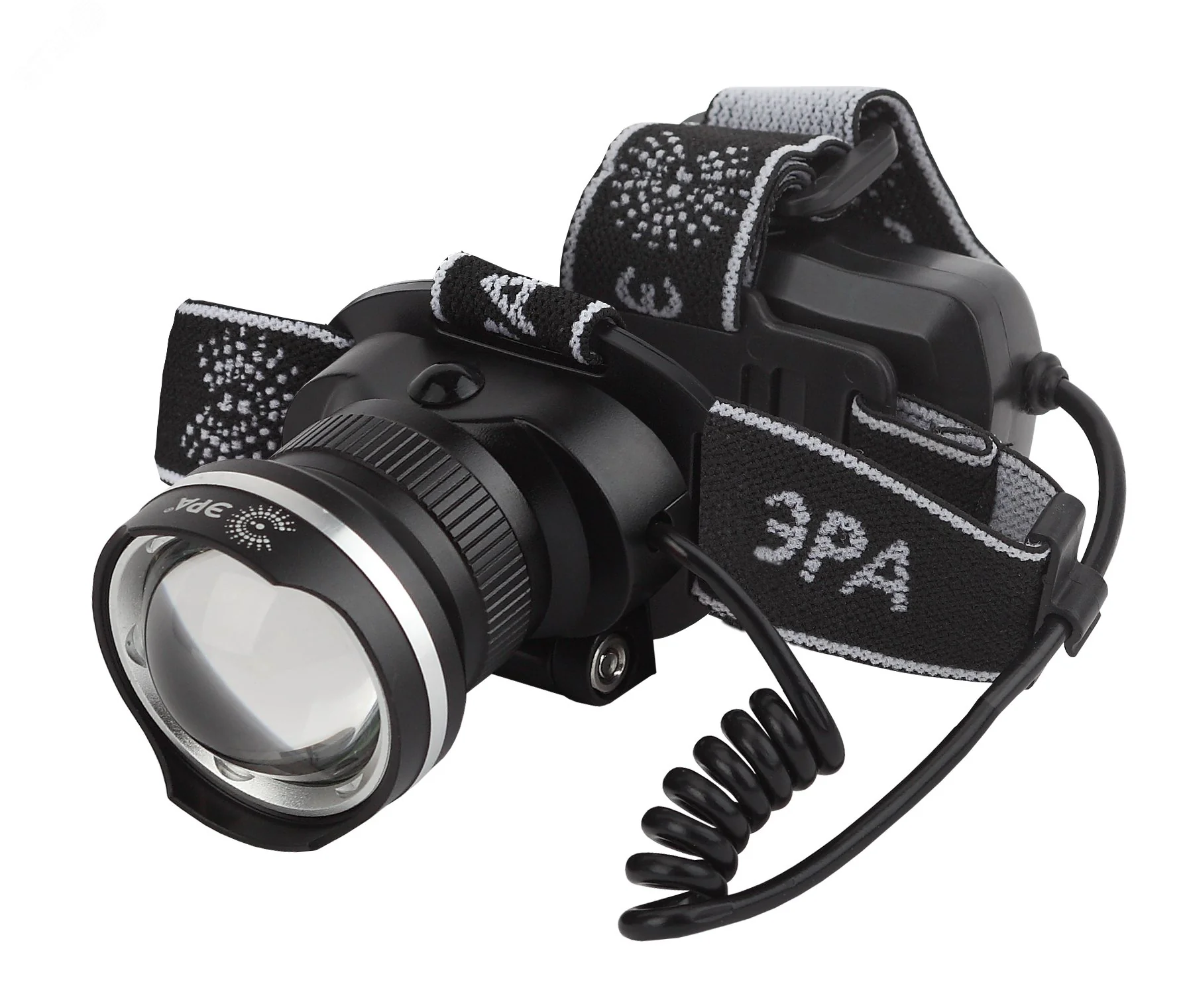Фонарь аккумуляторный налобный GA-806 CREE 5Вт регулир. фокус литиевый аккум. 2.5А.ч алюм. USB пластик. (кор.) Б0039626
