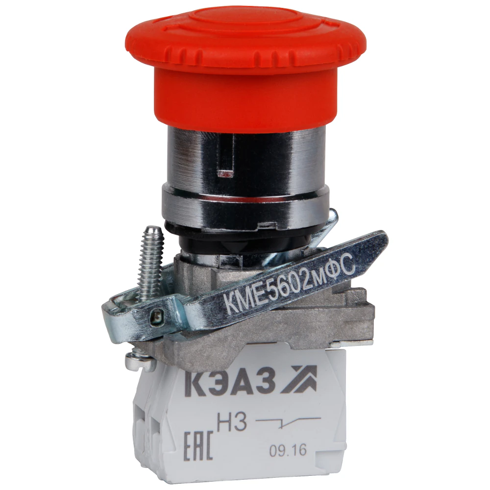 Кнопка грибовидная КМЕ5501мФС 0НО+1НЗ IP54 красн. 275275