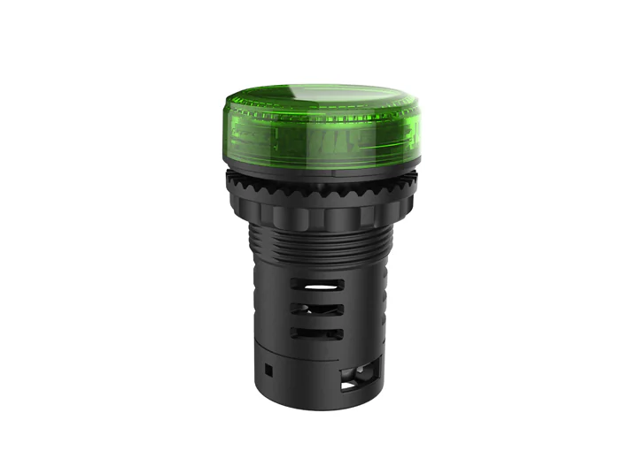 Индикатор (зеленый) TS2011-3AF20 - Индикатор, тип F1, LED AC/DC 110V, пластиковое переднее кольцо, диаметр головки индикатора 29,5 мм, диаметр посадочного отверстия: 22 мм, цвет: зеленый