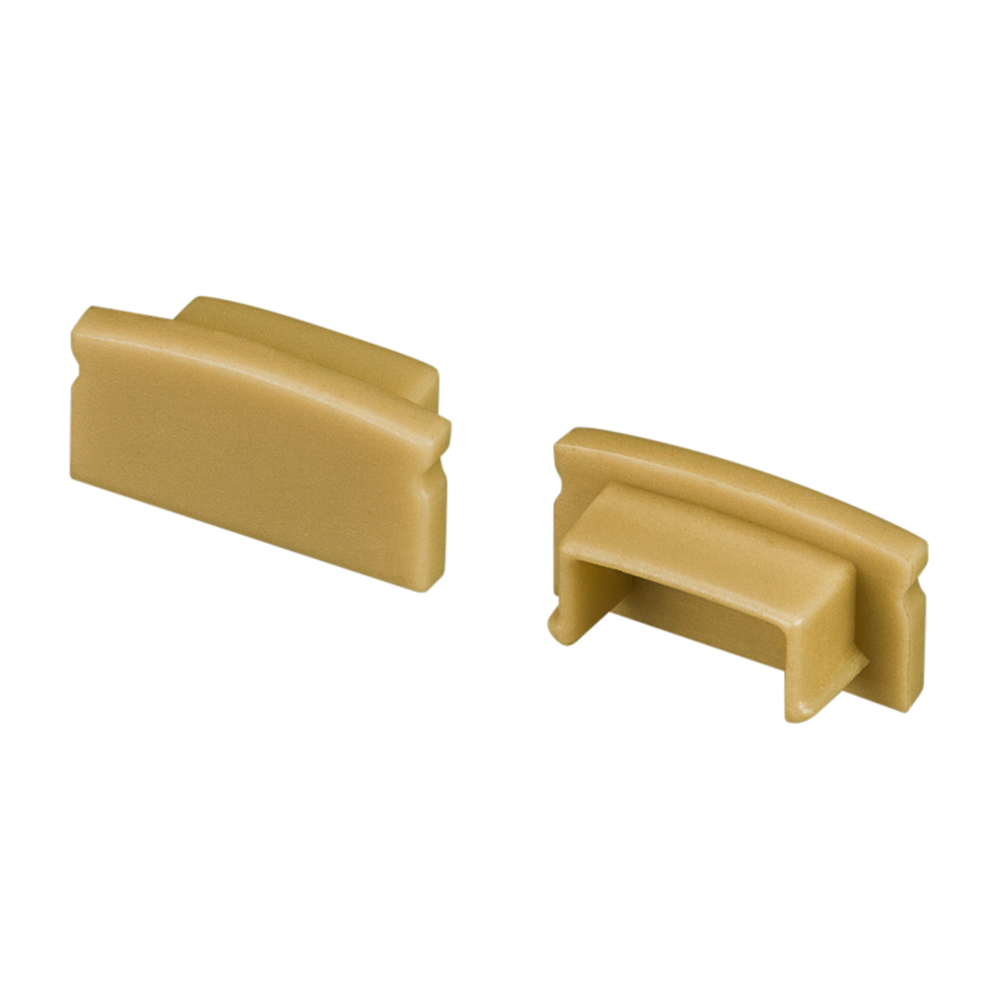 Заглушка LINE-1708 GOLD глухая 039994 - Пара заглушек для профиля LINE-1708. Цвет - золотой. Материал - пластик. В комплекте 2 заглушки без отверстия.
