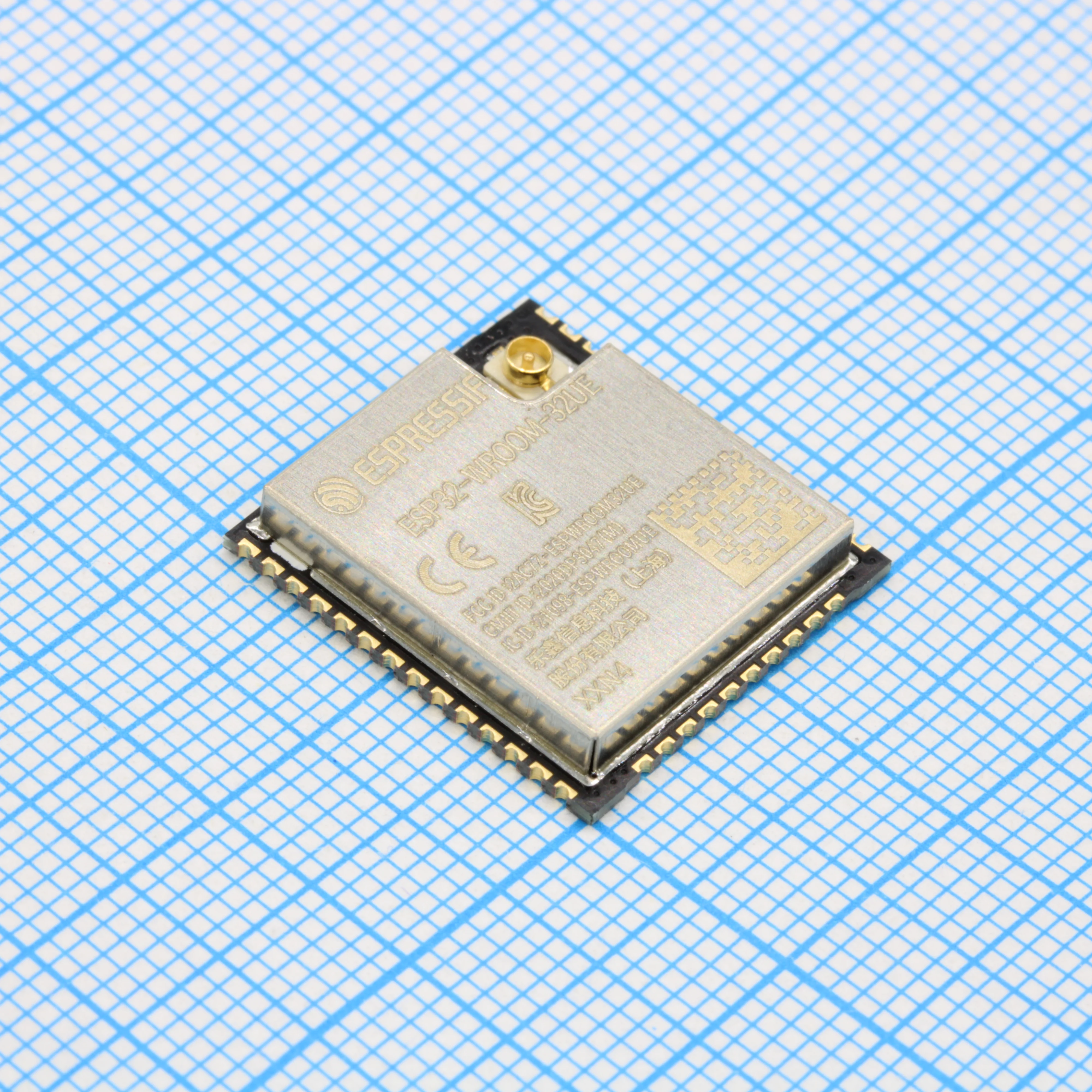 ESP32-WROOM-32UE (4MB) - Модуль микроконтроллера Wi-Fi + Bluetooth + Bluetooth LE 2.4ГГц на базе чипа ESP32-D0WD с разъемом для внешней антенны