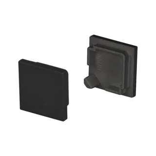Заглушка SL-KANT-H16 SQUARE BLACK глухая 037518 - Пара заглушек черного цвета (без отверстия) для профиля SL-KANT-H16 под квадратный экран. В комплекте 2 заглушки. Цена за комплект.