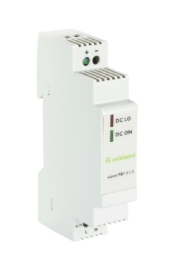 Блок питания WIPOS PB1 5-1.5 - Источник питания, однофазный, 5 V / 1,5 A, 7,5 W; диапазон входных напряжений: 90 – 264 V AC, 120 – 375 V DC; габариты (мм): ширина x высота x глубина: 18 x 91 x 57; вес 0,065 кг; монтаж: на DIN рейку, температура окружающей
