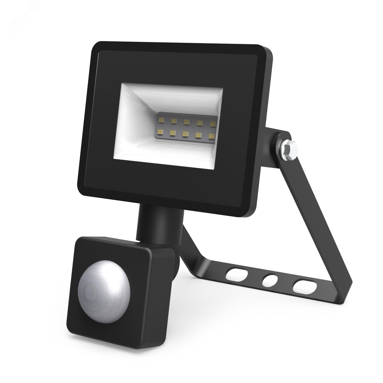 Прожектор светодиодный Elementary 10Вт 6500К IP65 850лм 175-265В ДО с датчиком движения черн. 628511310