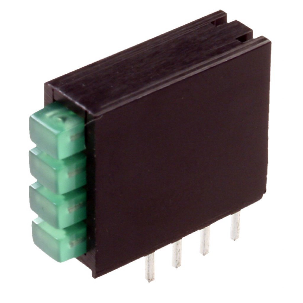 L-914CK/4GDT - Светодиодный модуль 4LEDх2х3мм/зеленый/568нм/1.8-6мкд/100°