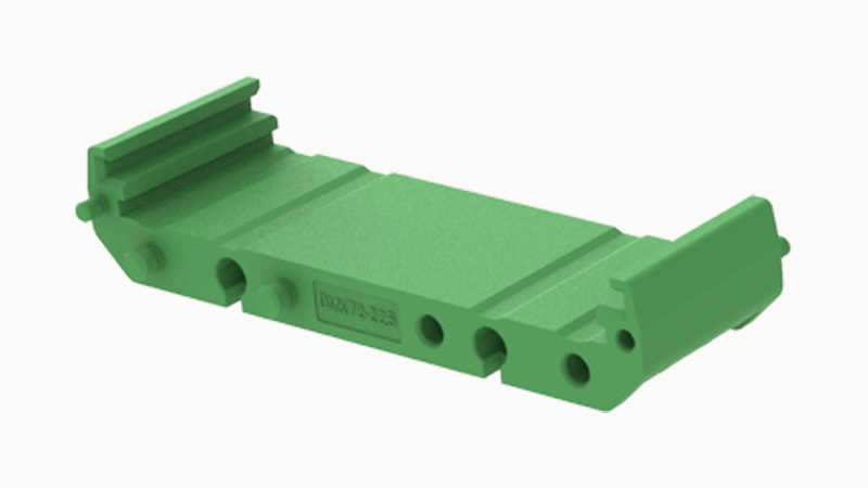 Корпус для РЭА DMK72-22.5-01P-11 - Промежуточнкая часть корпуса для РЭА, ширина: 22,5 мм, высота печатной платы 72 мм, пластик, цвет: зеленый, серия DMK72