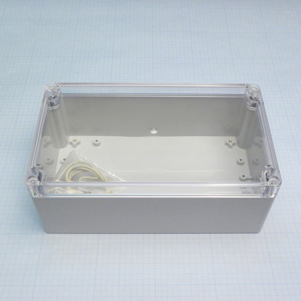 G269C - Герметичный корпус из поликарбоната с прозрачной крышкой, IP65, светло-серый