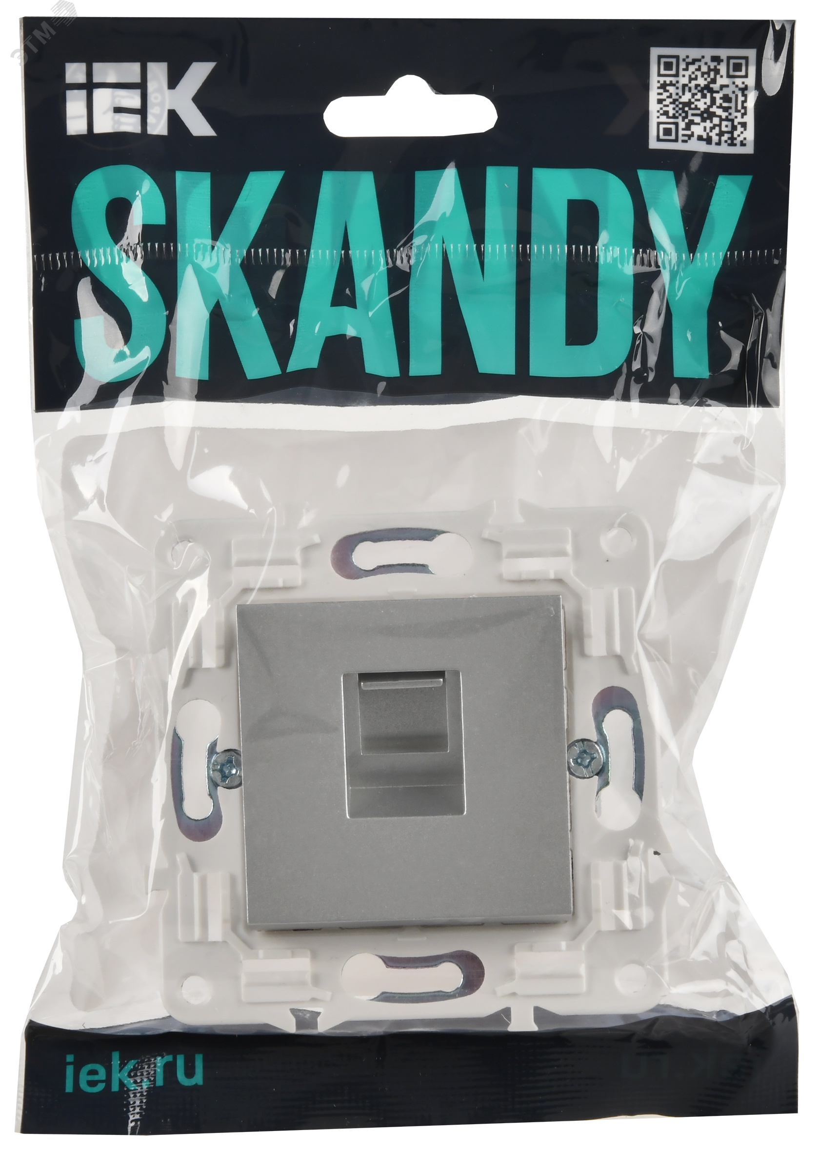 SKANDY Розетка компьютерная RJ45 кат.5E SK-K01S серебряный IEK SK-K10-1-K23