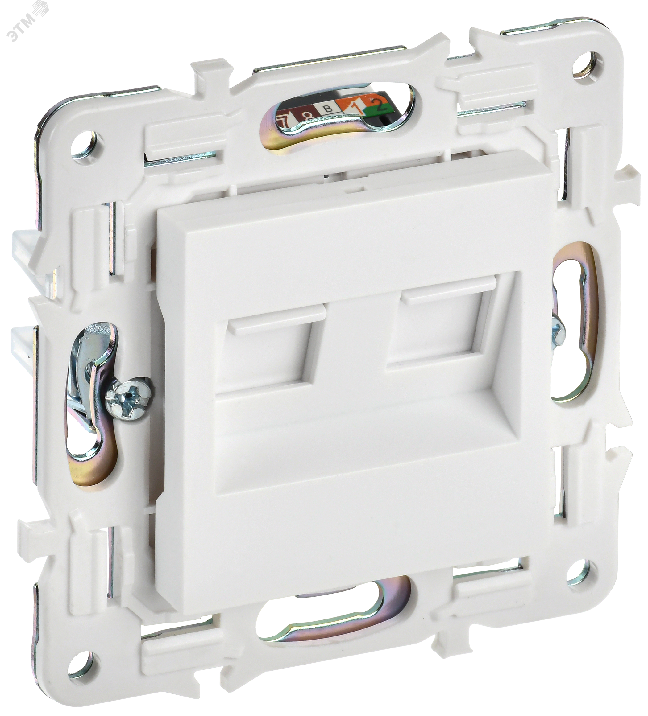 SKANDY Розетка компьютерная двойная RJ45 кат.6 SK-K04W арктический белый IEK SK-K20-2-K01