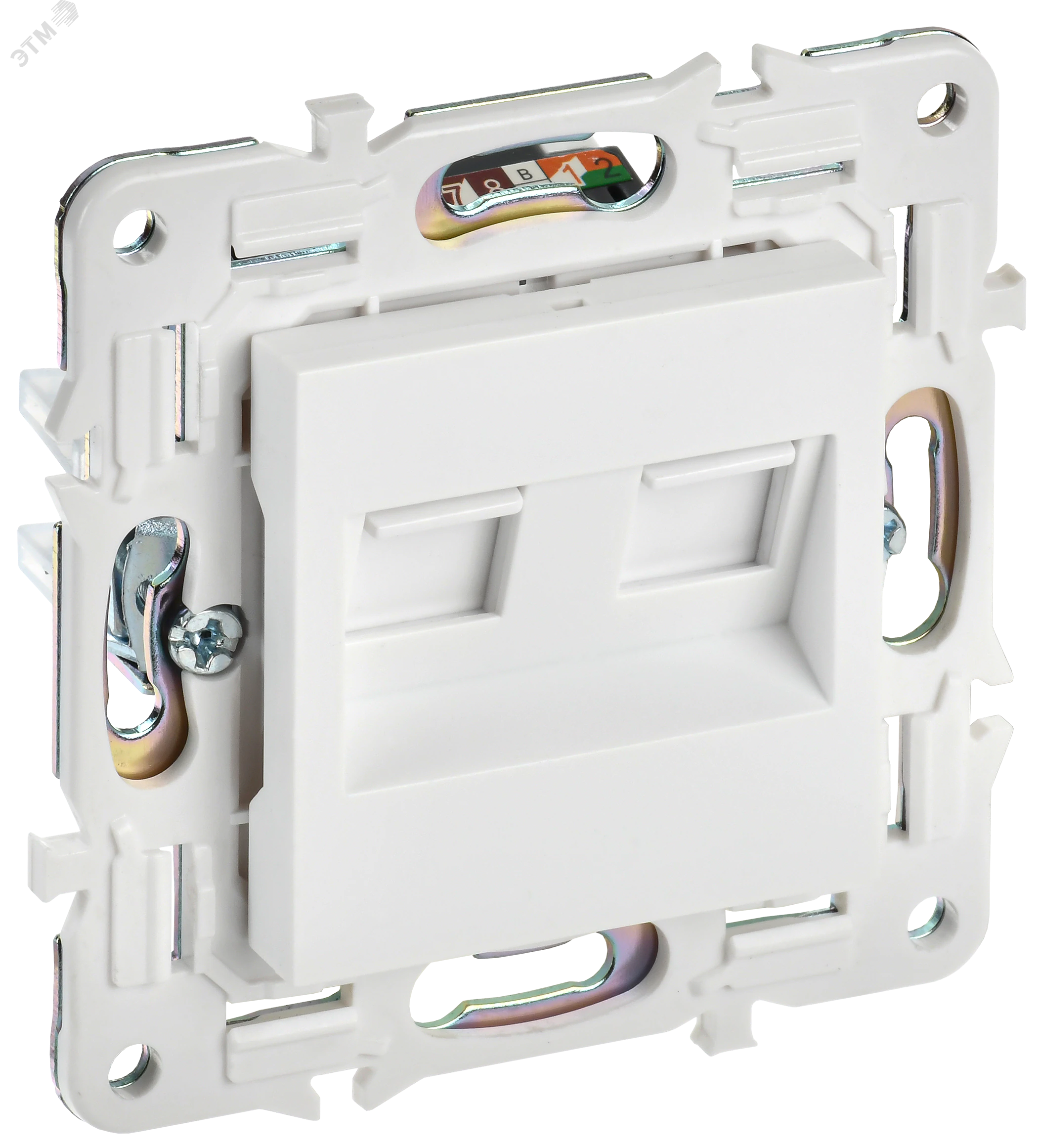 SKANDY Розетка компьютерная двойная RJ45 кат.6 SK-K04W арктический белый IEK SK-K20-2-K01