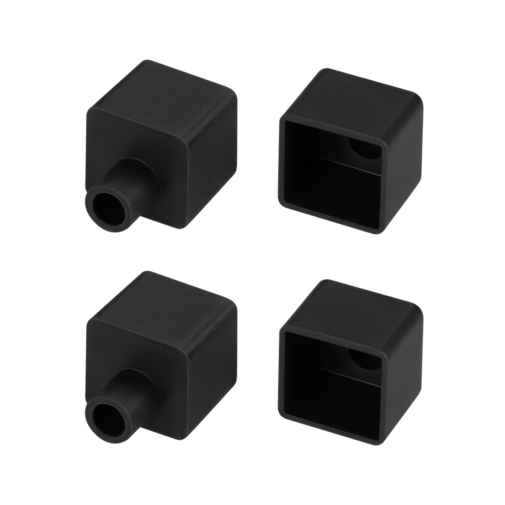 Заглушка WPH-FLEX-1616 BLACK с отверстием 045873 - Черная заглушка с отверстием для силиконового профиля WPH-FLEX-1616. Материал - силикон. В комплекте 4 заглушки. Цена за комплект.