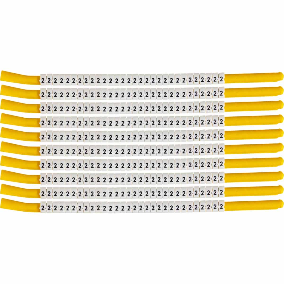 brd133302 - SCN-18-2 клипсы белые, 300шт/упак, для провода 4,6-5,9мм диаметра, легенда 2