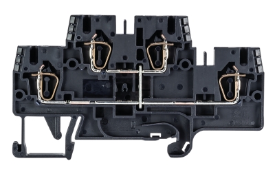 Клемма сдв. WKFN 2,5 E/VB/35 - Этажная клемма, тип фиксации провода: пружинный, номинальное сечение: 2,5 мм кв., 24A, 500V, ширина: 5 мм, цвет: черный, тип монтажа: DIN 35