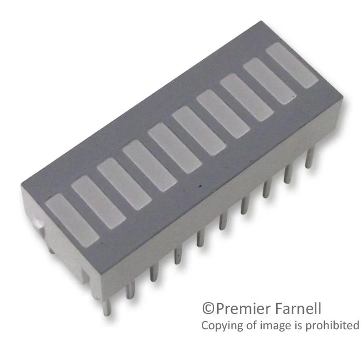 HDSP-4840 - 10 сегментный индикатор/желтый/585нм/1,9мкд