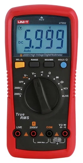 UT892 - Мультиметр высоковольтный 2000V AC/DC  TRUE RMS с автоматическим выбором диапазона