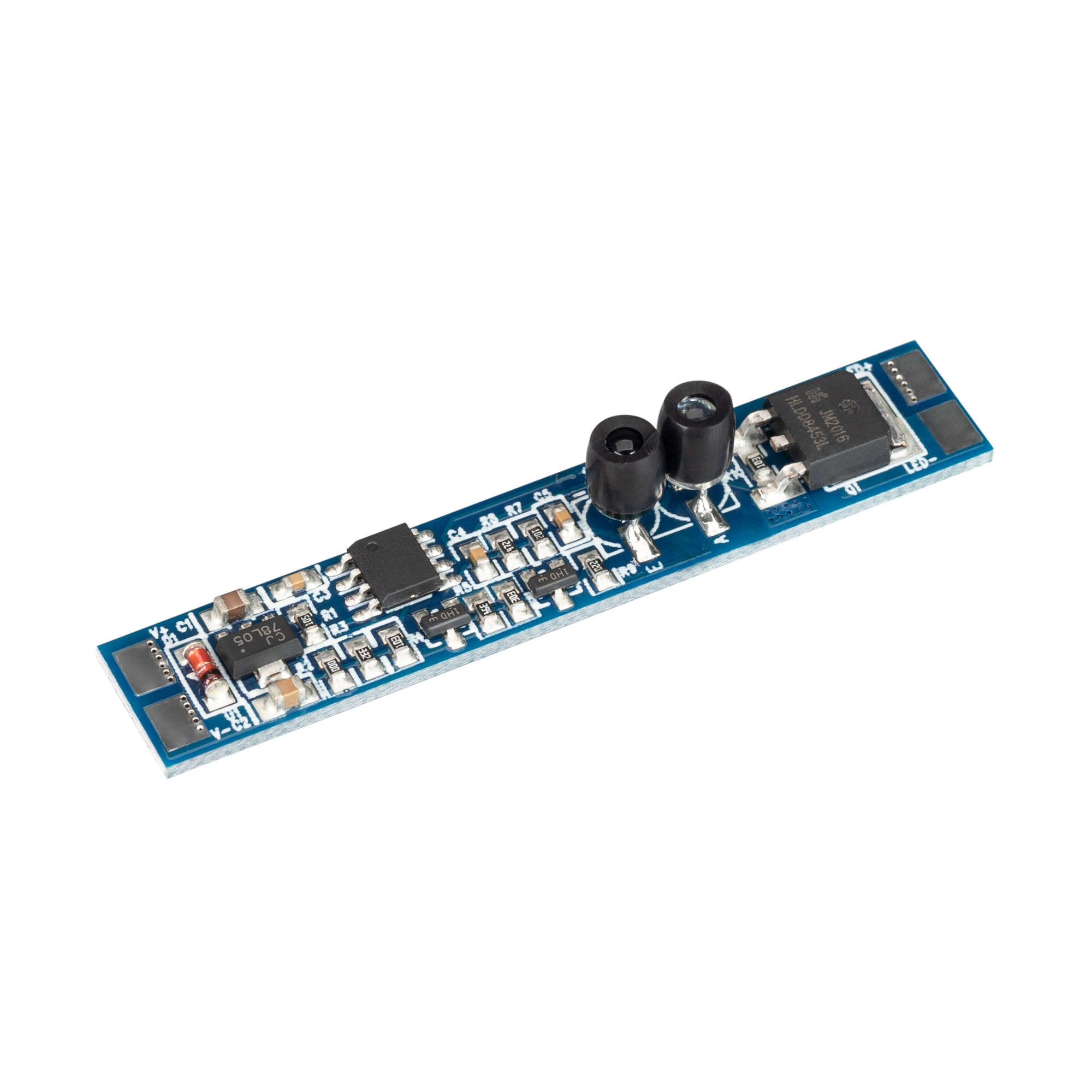 ИК-выключатель SR-RULE-DOOR (12-24V, 1x8A, 55x10mm) 036182 - ИК-выключатель, встраиваемый в профиль, реагирует на открытие дверцы. При открытии дверцы - плавное включение света, при закрытии - выключение. Зона срабатывания до 10 см. Требуется вырез в экра