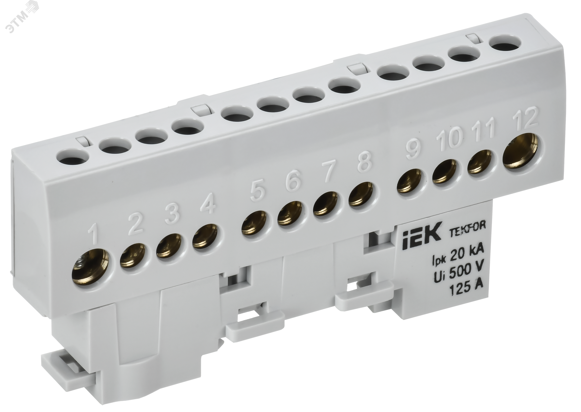 TEKFOR Шина L фаза изолированная на универсальном держателе 8х12-12-Ср IEK TF-NN20-12-KL-K03