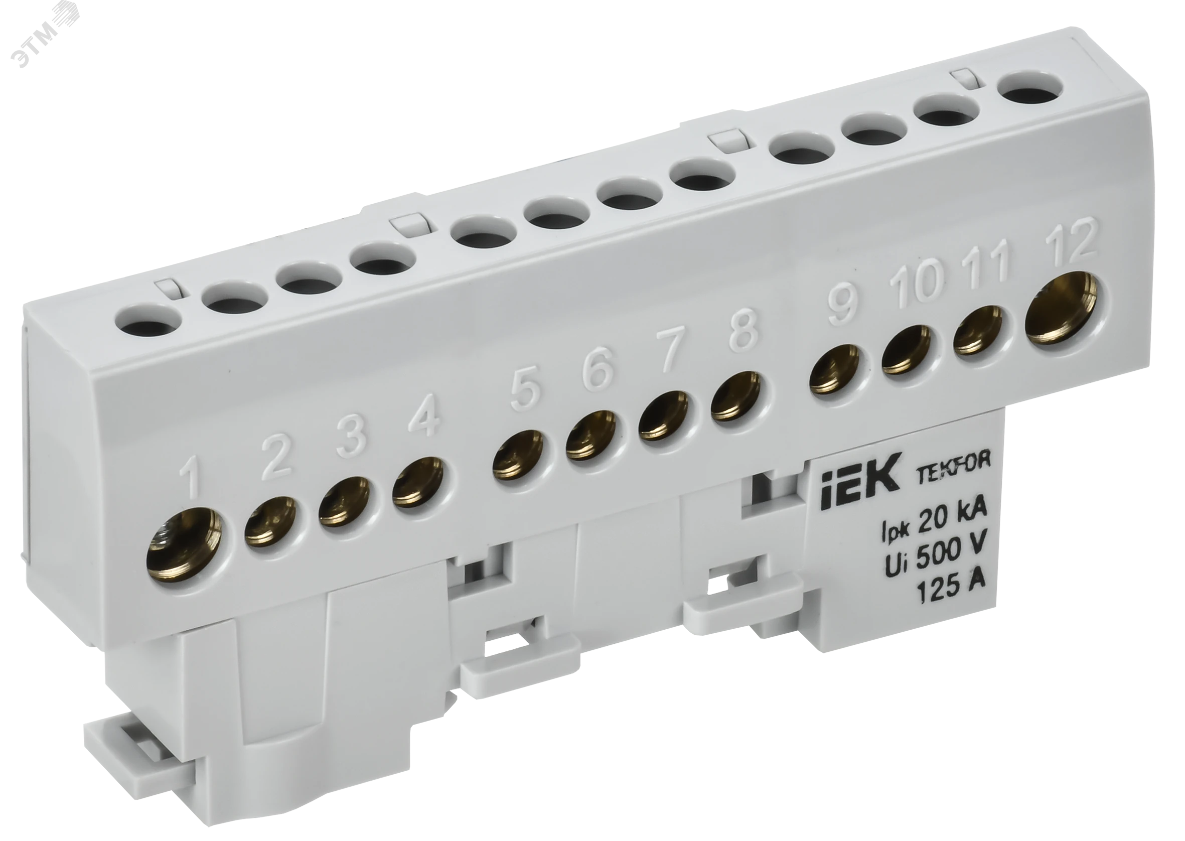 TEKFOR Шина L фаза изолированная на универсальном держателе 8х12-12-Ср IEK TF-NN20-12-KL-K03
