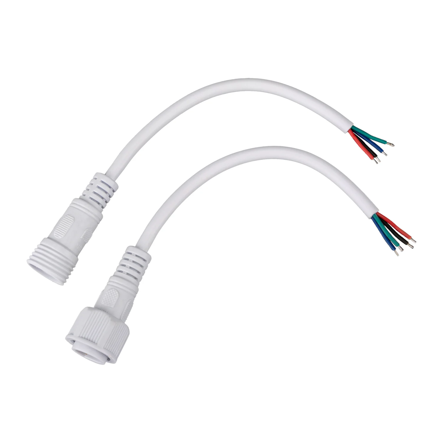 Соединительный кабель (4pin) герметичный (IP67) 4х0.75кв мм белый, REXANT
