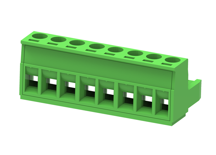 Розеточный разъем на кабель MC-RB5.0H23C-0001 - Розеточный разъем, прямой, на кабель, шаг: 5.0 мм, 23 полюса, фиксация провода винтовая, исполнение: стандартное, 320V, 18A, цвет: зеленый