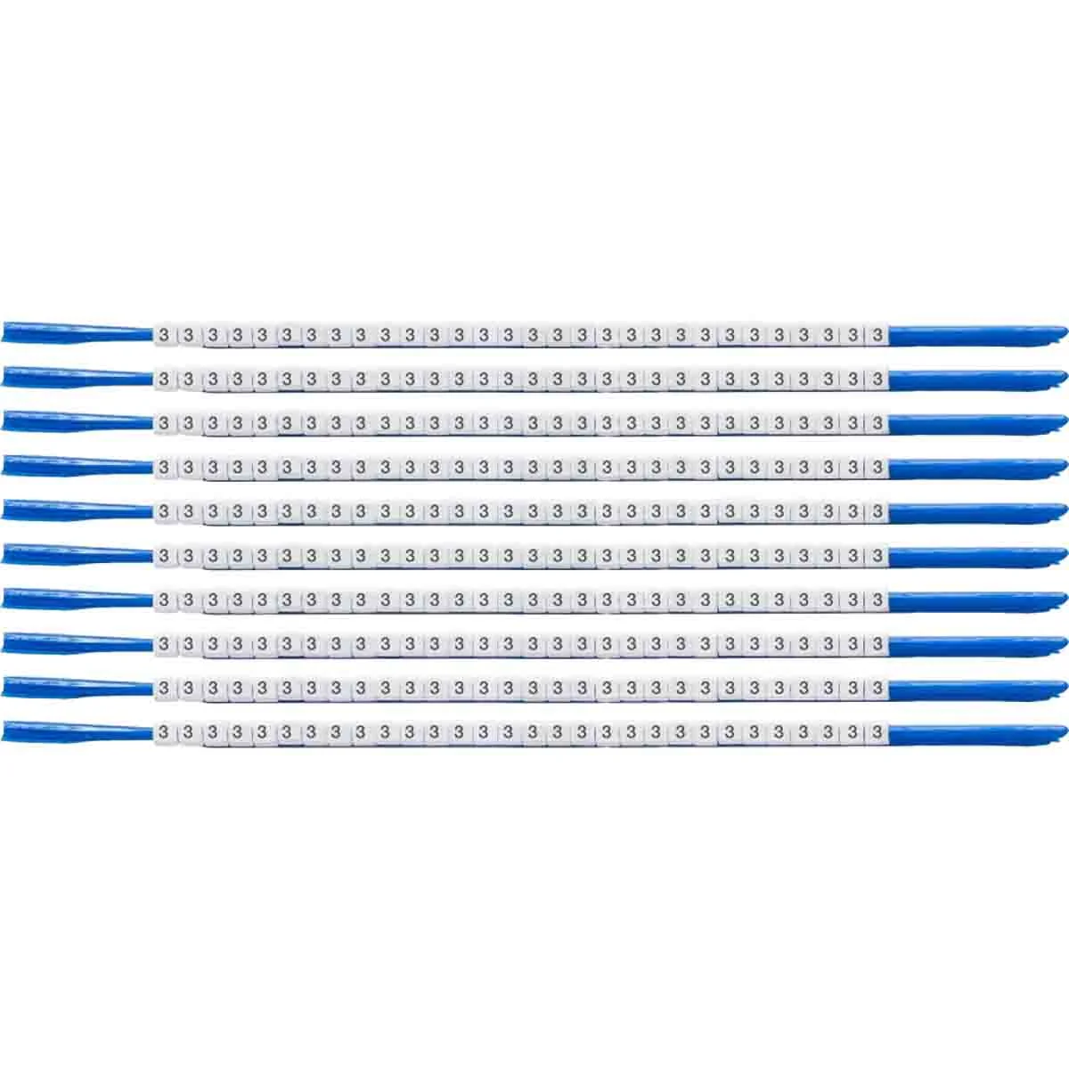 brd133003 - SCN-07-3 клипсы белые, 300шт/упак, для провода 1,9-2,4мм диаметра, легенда 3