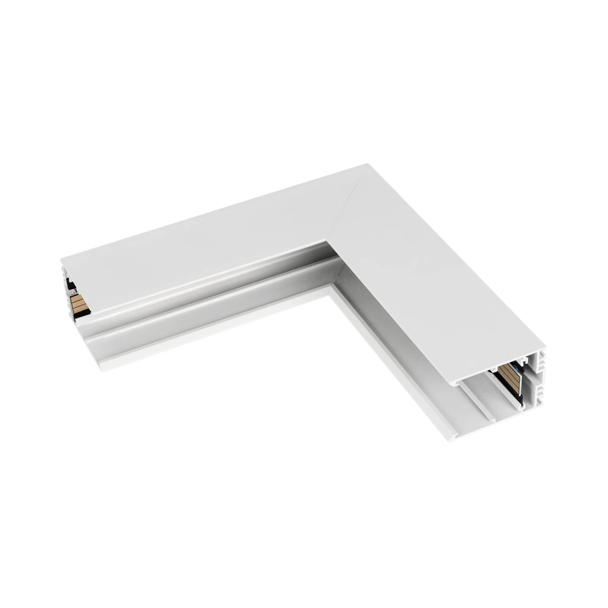 Коннектор угловой MAG-CON-4563-L90-INT (WH, внутренний) 026926 - Угловой внутренний коннектор для трека MAG-TRACK-4563. Материал алюминий, цвет белый. Размеры 217x217x45x63мм. DC24V. Аксессуары для соединения с треком приобретаются отдельно.