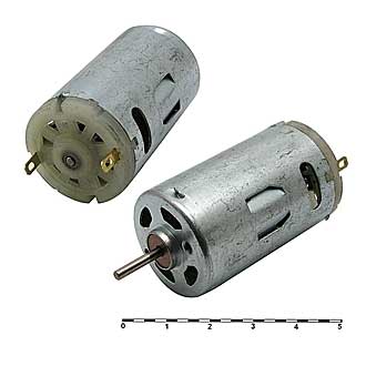 R390-20185  12V - Электродвигатель 12V 6,5Вт, 4900/3800об/мин 46,5х27,5мм вал 2,3х12мм