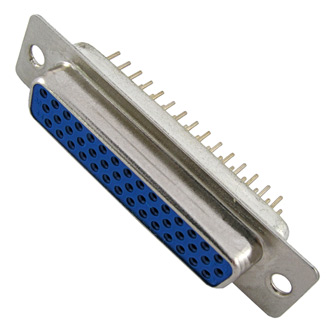 DHB-44F - Разъем D-SUB высокой плотности 44 контакта, розетка на плату, вертикальный