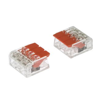 PCT-413 ORANGE - Клемма зажимная соединительная безвинтовая 3 провода сечение 0.5-2.5 кв.мм