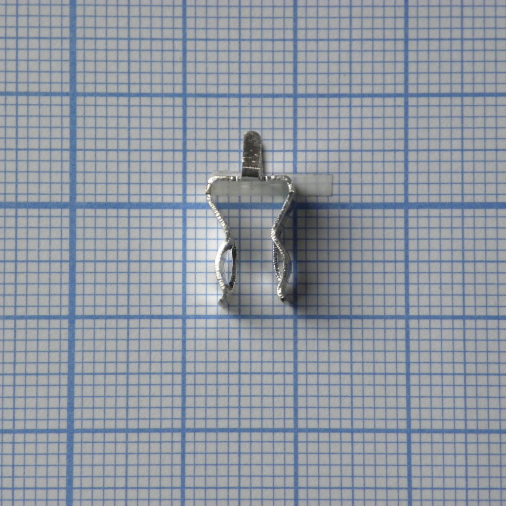 ZH268 - Держатель предохранителя  6*30mm, клипса, монтаж на плату (2 контакта), (цена за 1 шт)