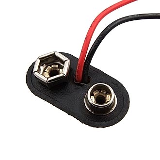 BS-E КОЛОДКА ДЛЯ КРОНЫ 150MM - Держатель батареи типа "Крона" на проводе 150 мм