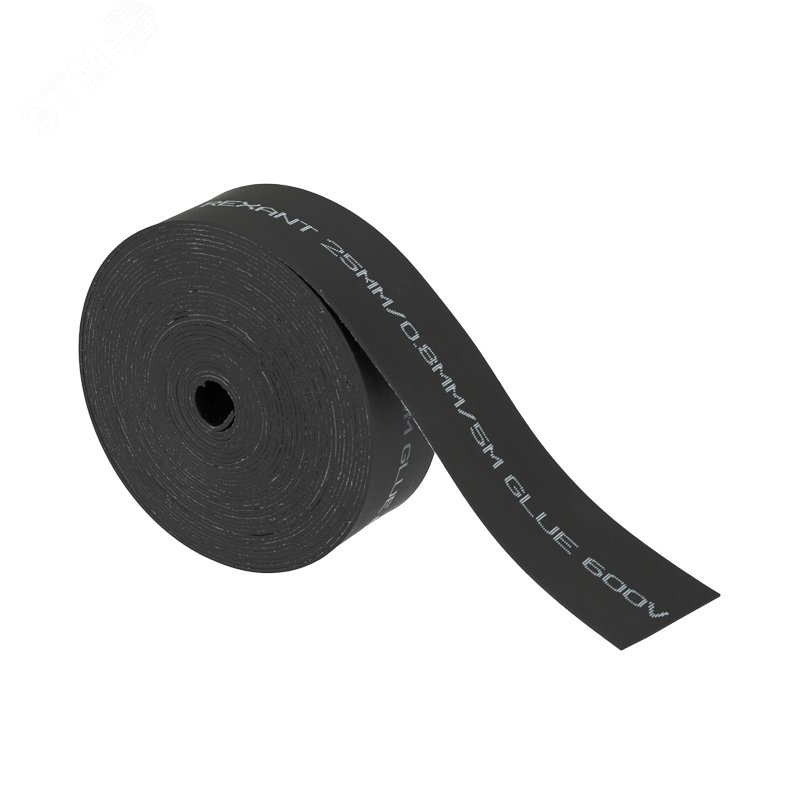 Термоусаживаемая лента с клеевым слоем 25 мм х 0,8 мм, черная, ролик 5 м, ТЛ-0,8 48-9006