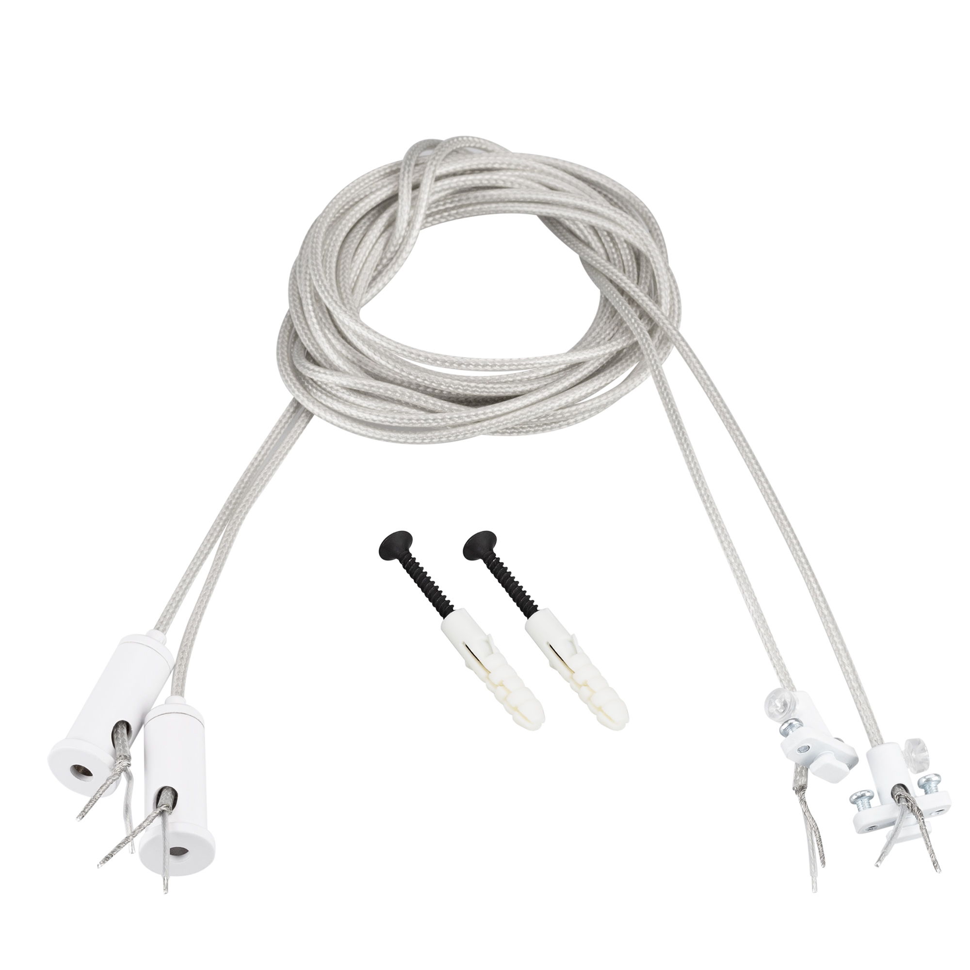 Подвес токопроводящий ARL-SL-LINE 2x2m Set WHITE 046133 - Токопроводящий подвес серии ARL белого цвета для профилей SL-LINE-3535, 5050, 3667, 3691, 4932, 5050, 4970, 7477, 2011М, SL-LINIA49-F, 62-F, 88-F, SL-ARC-3535. В комплекте: трос 2 м с токопроводящи