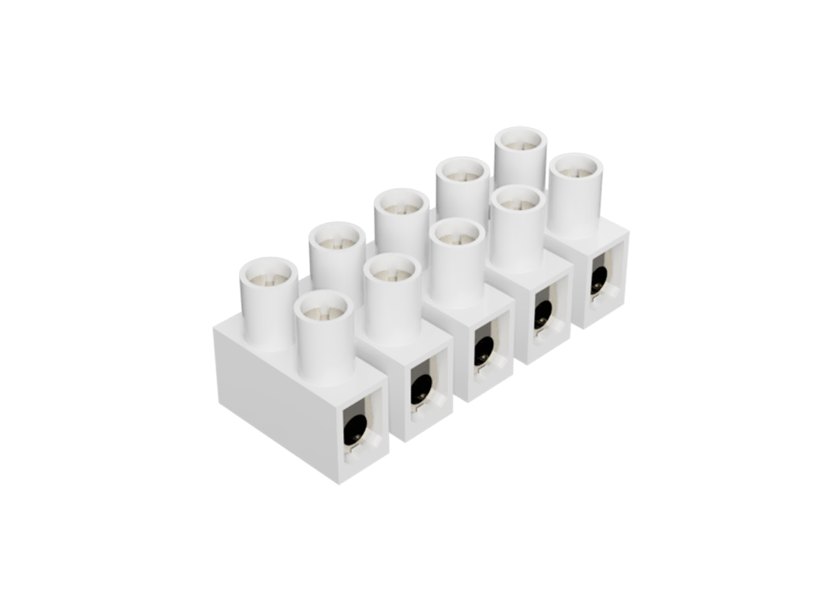 Клеммная колодка 4E / 5 GW - Клеммные колодки, Тип 4 GW, 5 полюсов, Glow Wire, делимые, без защиты провода, номинальное сечение провода: 1,5 мм кв., номинальные характеристики: 400 V; 17,5 A; серия Appliance