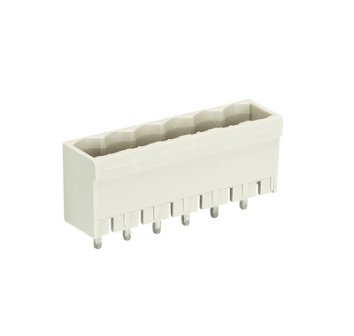 Вилка Wiecon 8113 S / 6 G OB - Вилочный разъем, вертикальный, на плату, шаг 5,00 мм, 6 полюсов, фиксация на плате пайкой, 300V, 12А, без маркировки, цвет: серый, серия 8113 S G