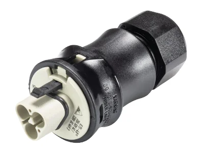 Разъем RST20I2S S13ZASSVL KG06 - Вилочный разъем на кабель AS-I профиль, IP68(69k), 2 полюса, винтовая фиксация провода, номинальные характеристики: ~50V/-120V, 20A, цвет контактной вставки: серый, цвет корпуса: черный, серия RST Classic