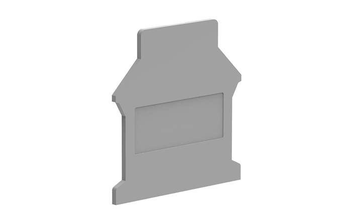 Торцевая крышка 316101 - Торцевая крышка для клемм UK16, цвет: серый