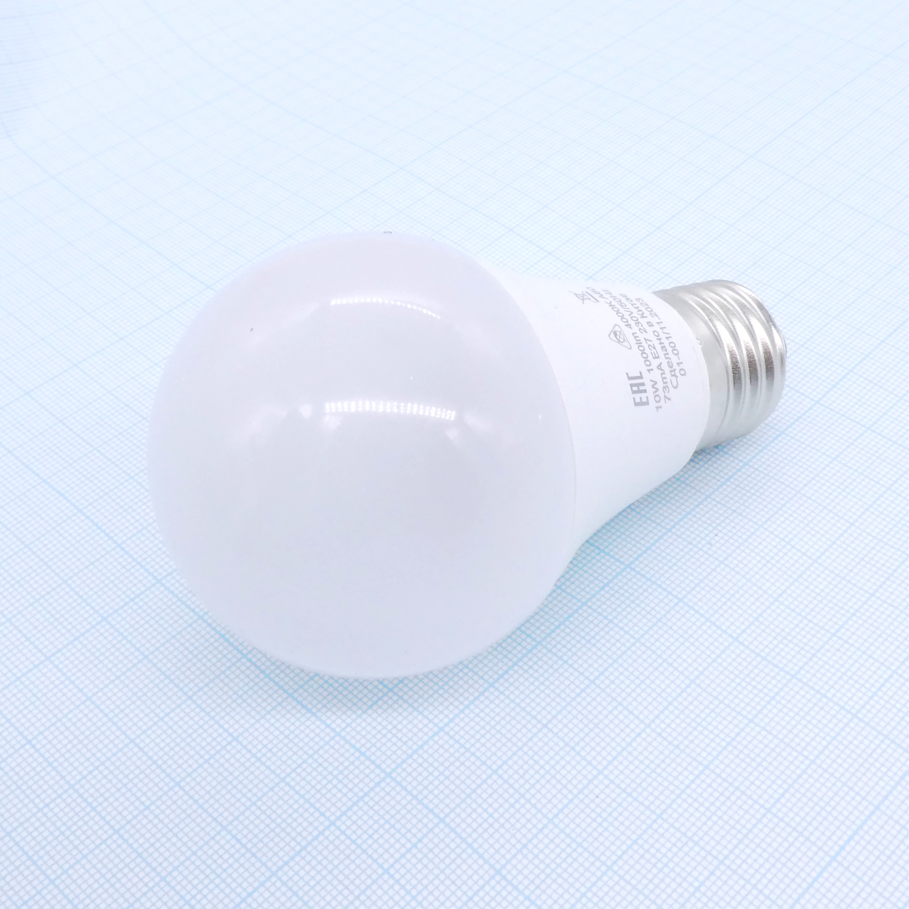 Лампа LED ВС ЛОН 10W А60 хол. - E27, 4000K,A60,108*60 матов,1000Lm, пласт/алюм, IC-драйвер