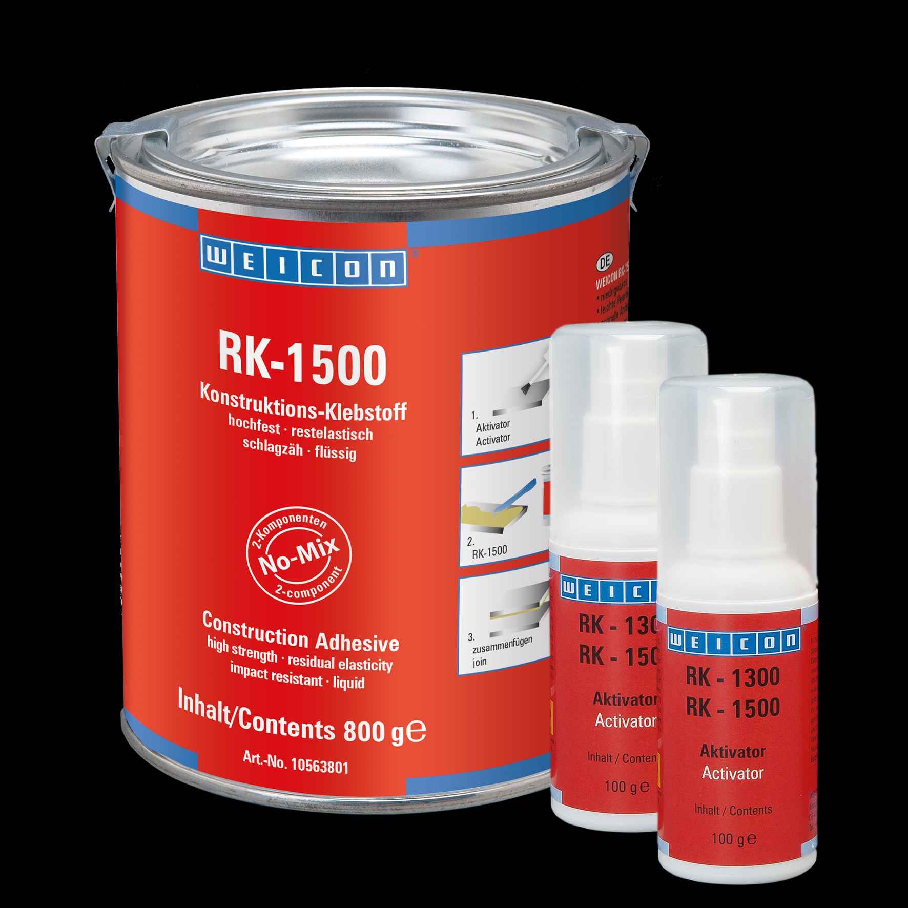 wcn10563800 - 10002622 WEICON RK-1500 (1 кг) Двухкомпонентный конструкционный клей